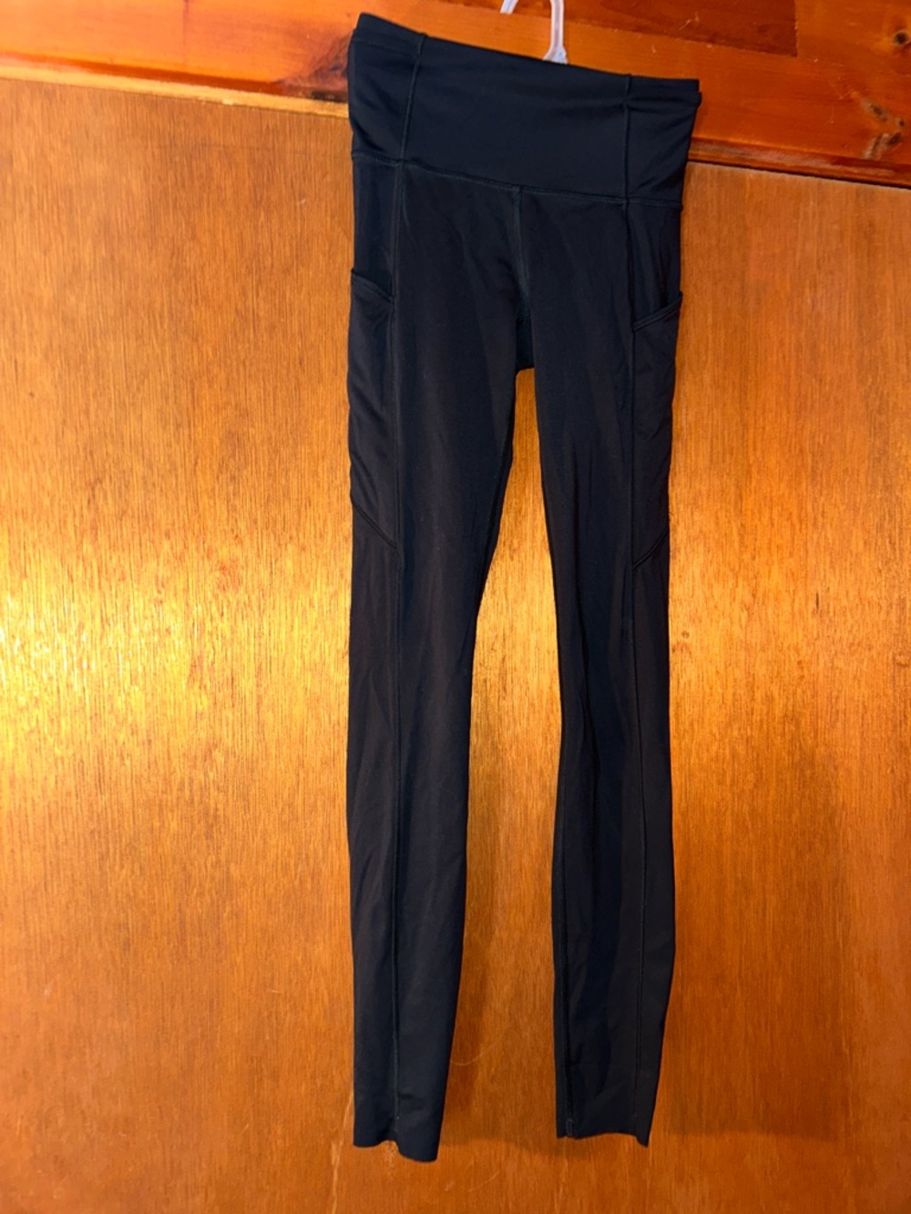 Lululemon Black Leggings with Reflective Logo